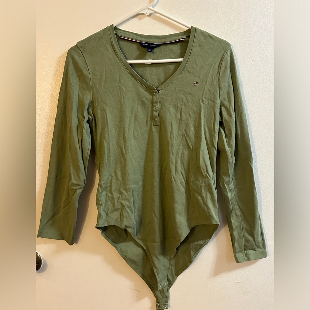 Olive Green Women's Long Sleeve Top